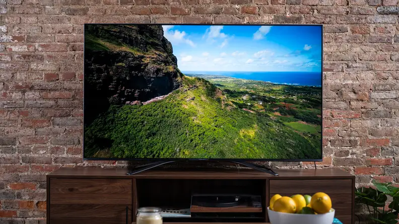 The Hisense U8G displaying 4K/HDR content in a living room setting