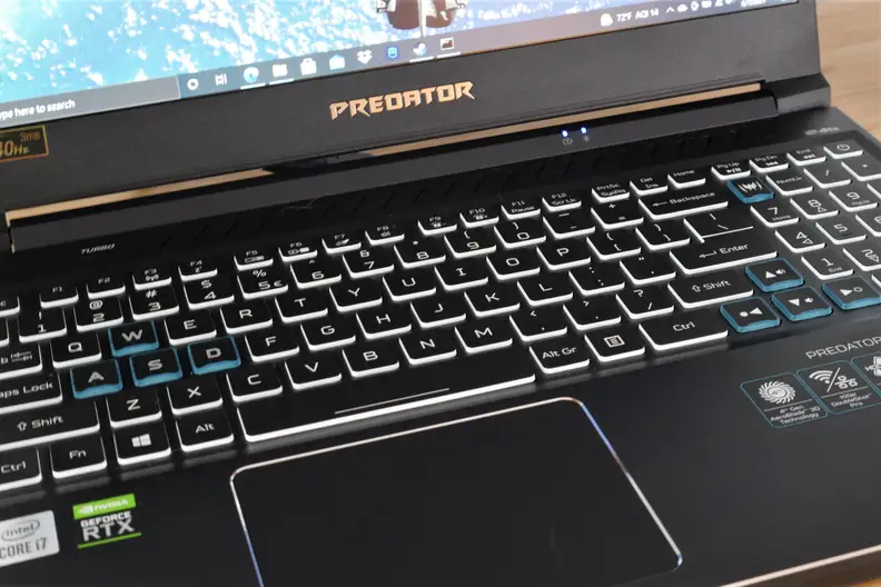 Close up of a laptop keyboard
