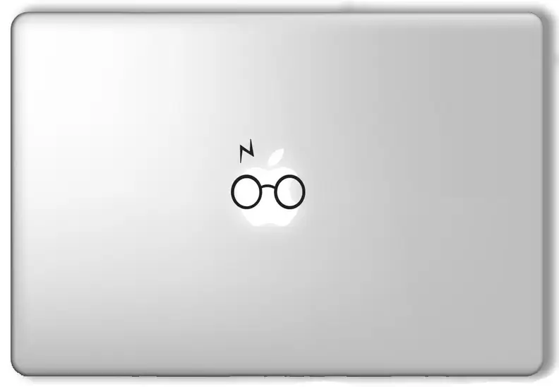 This clever decal is perfect for Apple products.