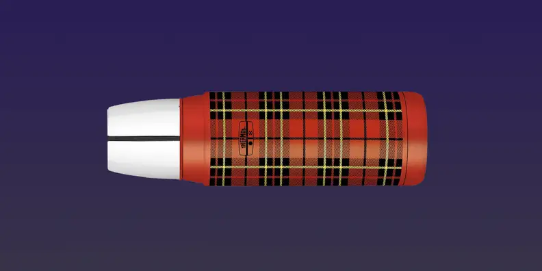 Plaid Thermos