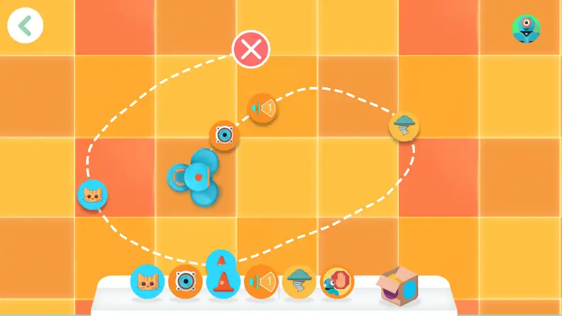 Examples of animations on a path in the Dash Path app