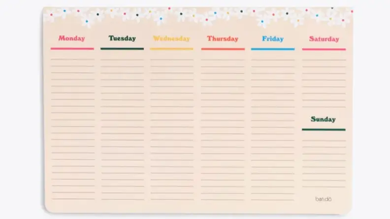 Weekly Overview Pad