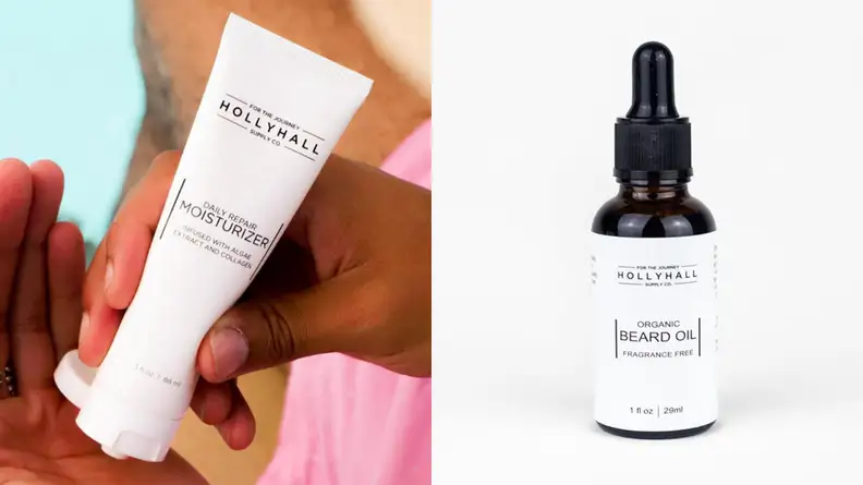 The Daily Repair Moisturizer and Organic Beard Oil from Holly Hall Supply Co.