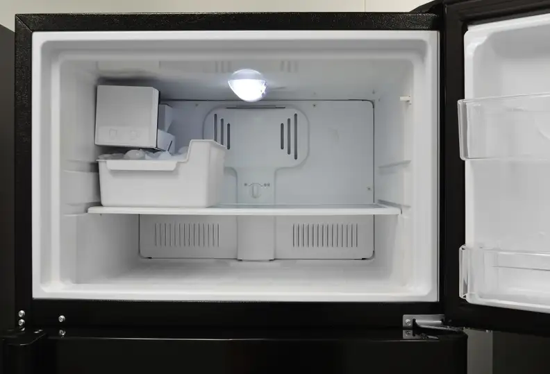 freezer interior with ice maker