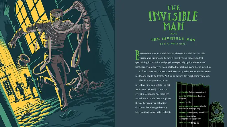 Famous monsters from classic literature are beautifully illustrated in _The Big Book of Monsters_.