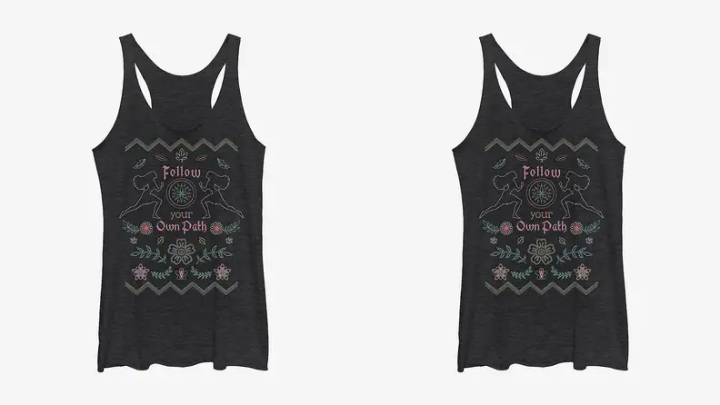 Tank top that says "follow your own path."