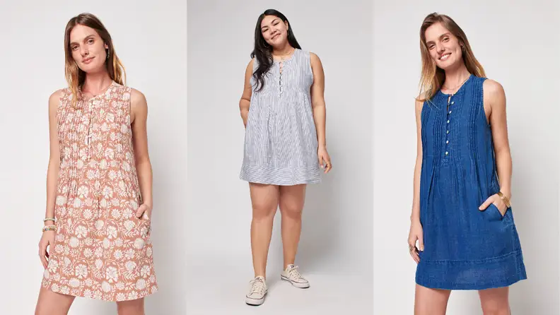 This linen dress is extremely well-made and flattering.