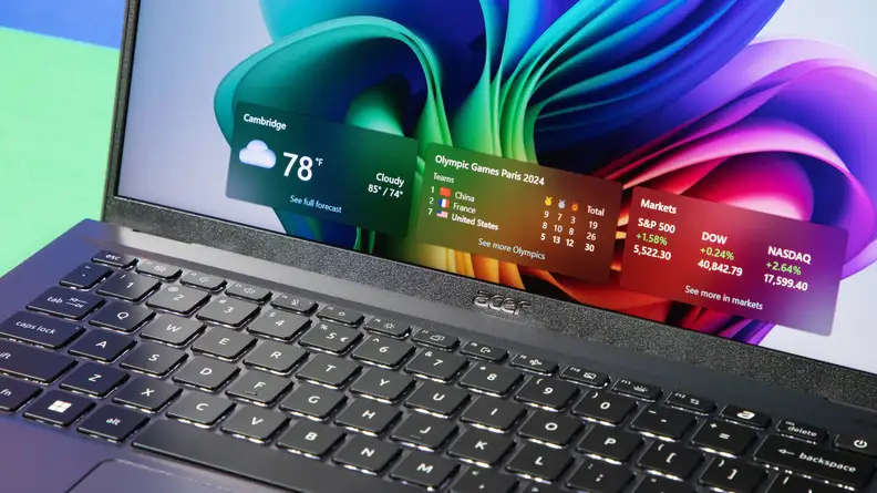A closer view at the touchscreen display on the