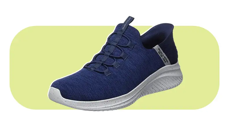 Skechers Ultra Flex 3.0 Right Away on a yellow background