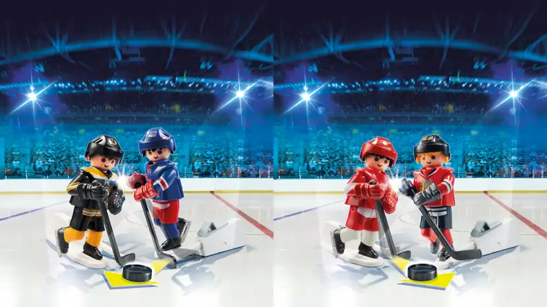 Two sets of the rival series toy
