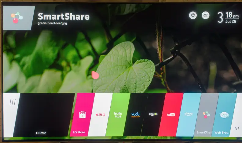 LG 65EC9700 webOS main