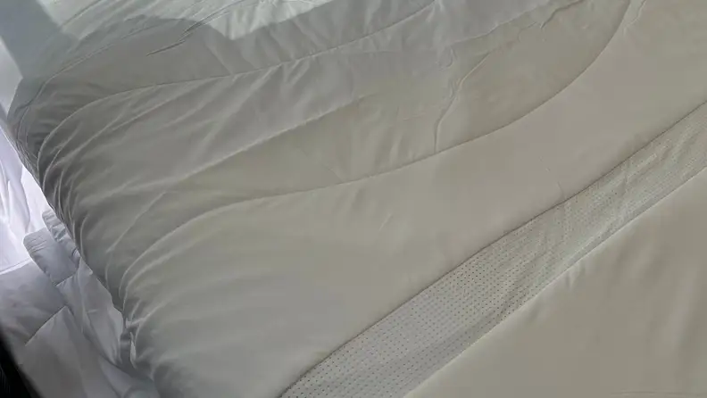 a blanket on a bed