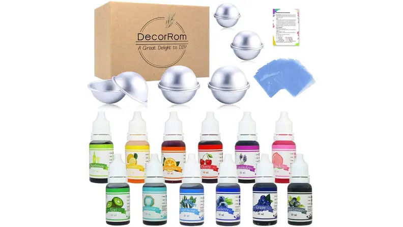 A bath bomb mold set.