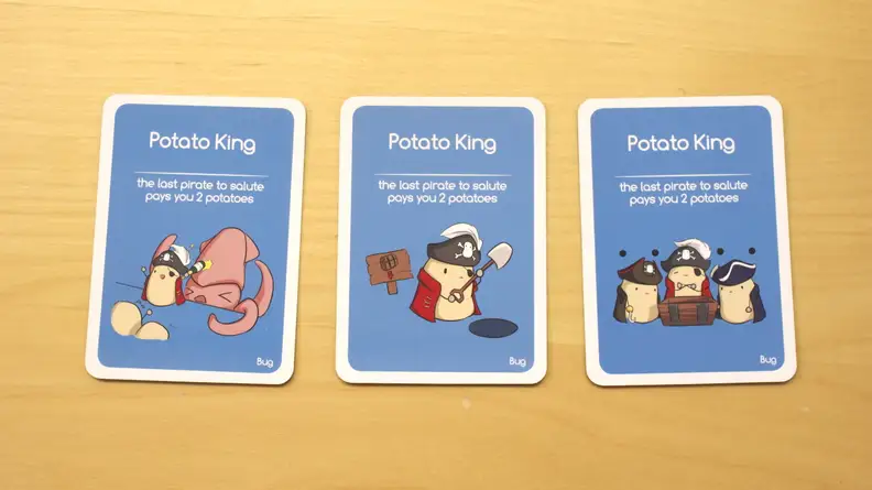 Potato king cards in Potato Pirates