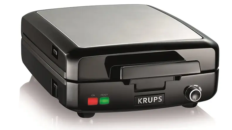 The Krups GQ502D51 4 Slice Belgian Waffle Maker
