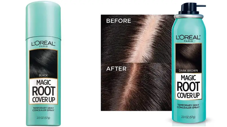 If you can't make it to the salon, you can cover up grays with this spray.