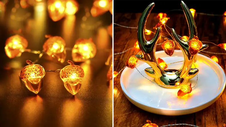 Strings of acorn lights