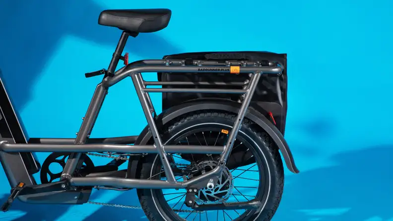 The sturdy rear rack and frame of the RadPower 3 Plus.