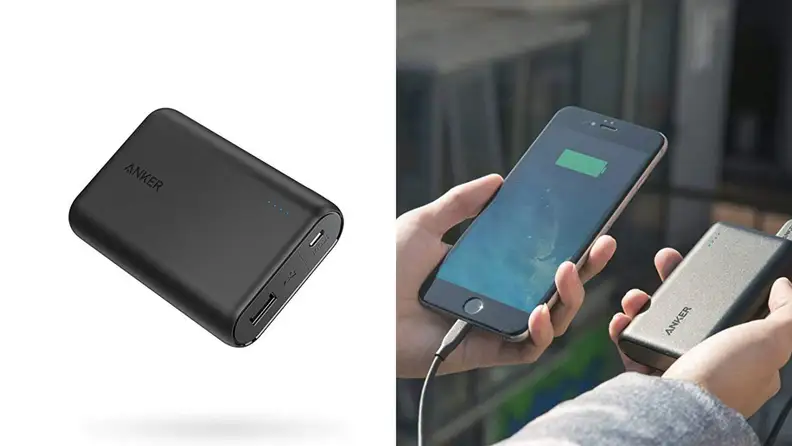 Close up of a portable charger.