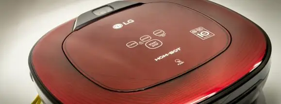 LG red robot vacuum