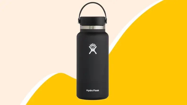 A Hydro Flask water bottle.