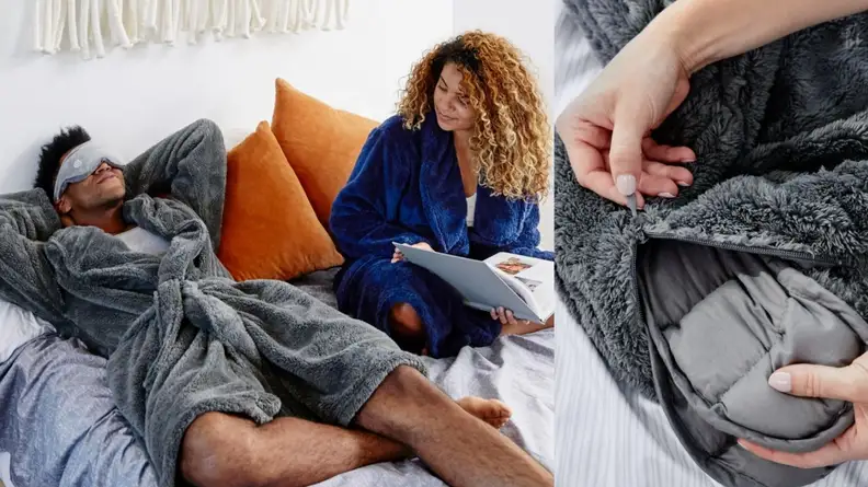 Gravity weighted robe