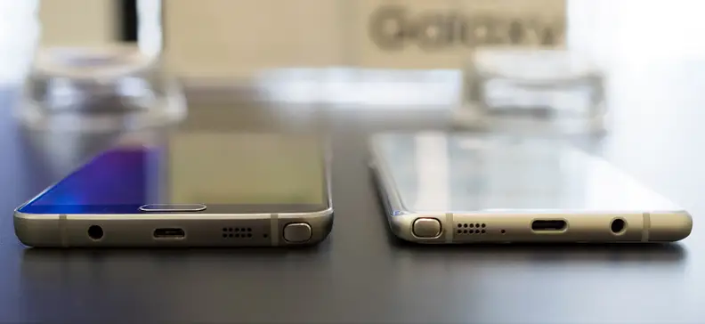 The Galaxy Note 7 compared to the Galaxy Note 5