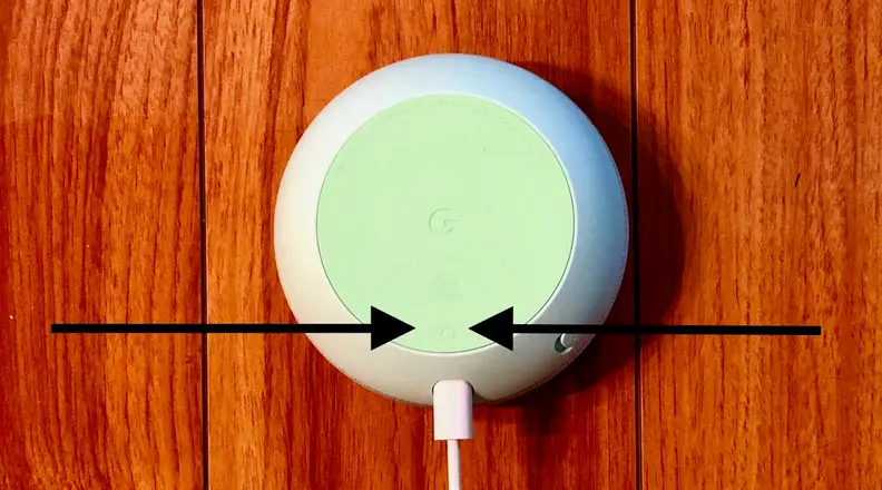 Underneath side of Google Home Mini