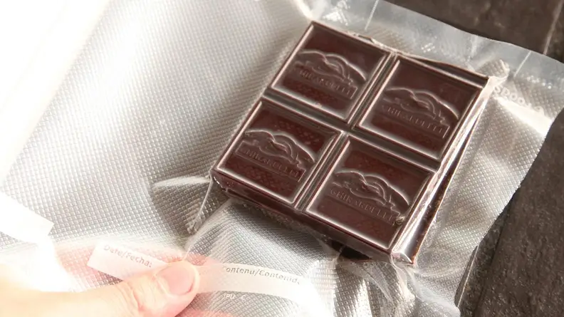 Tempered chocolate sous vide