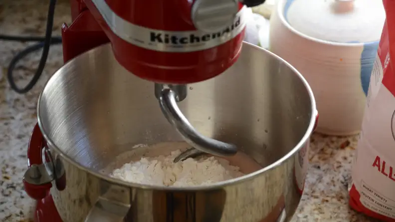 The KitchenAid stand mixer is a great helper if you often make bread and pastry at home.