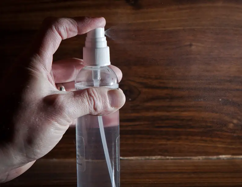 spray bottle spraying