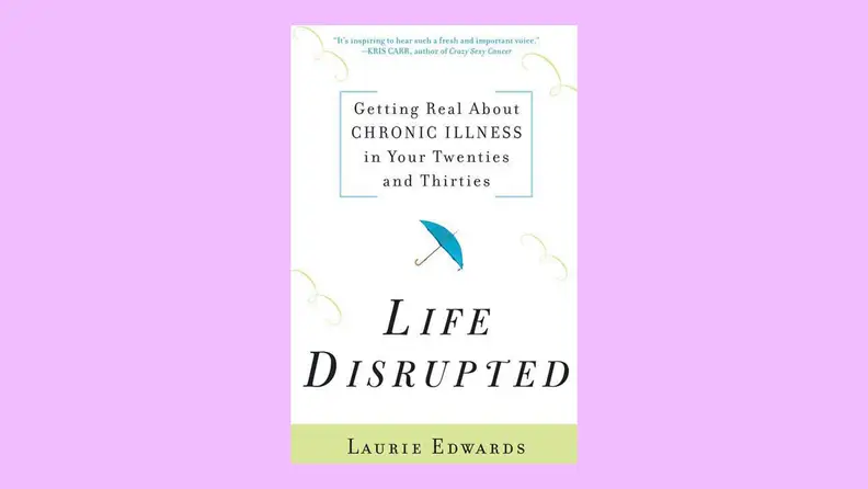 Cover of Life Disrupted in front of a background.