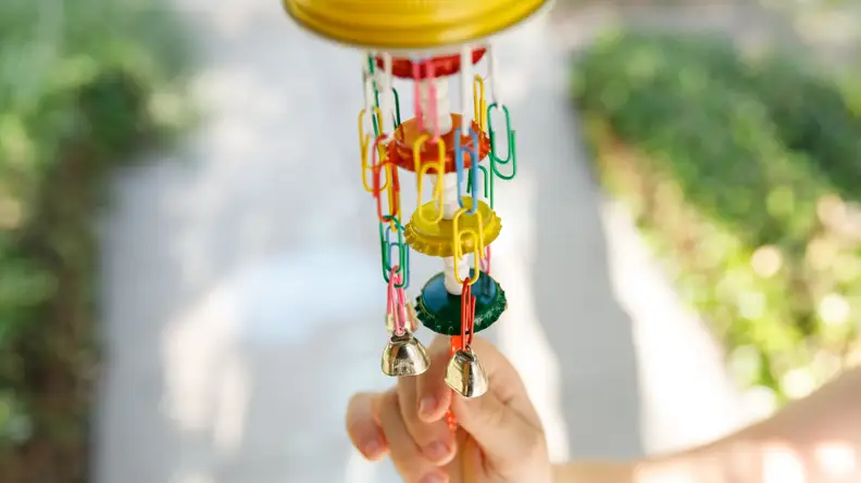 One of our Girls Can Crate projects was creating a wind chime.