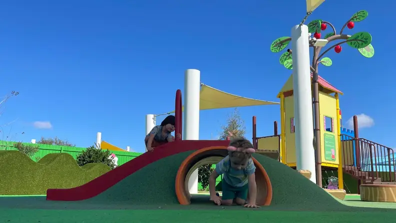 Kids on the playground at Peppa Pig's Theme Park