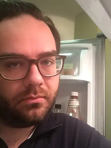 A selfie in the fridge