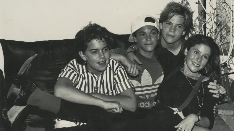 Soleil Moon Frye, Stephen Dorff, Brian Austen Green, and  Balthazar Getty as children in "Kid 90," one of the best celebrity documentaries to stream now.