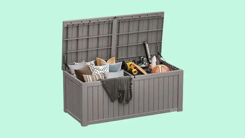 Product image of the East Oak Patio Storage Box.