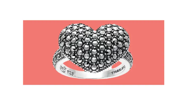 silver heart ring