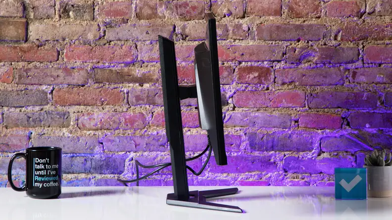 A side shot of the monitor.