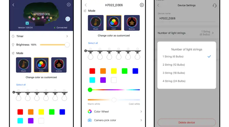 Govee Home app view
