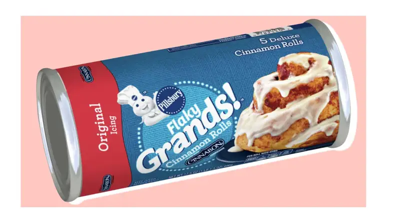 Product shot of Pillsbury Grands Cinnamon Rolls.