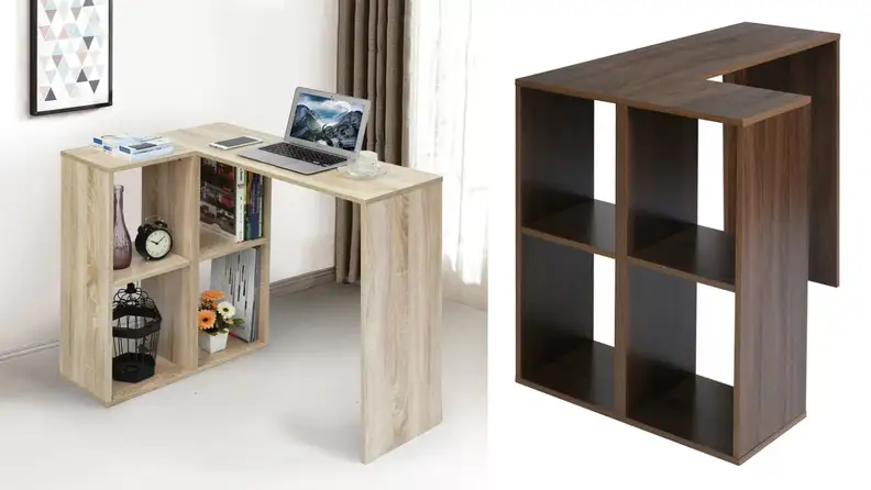 Check out this desk's built-in storage.
