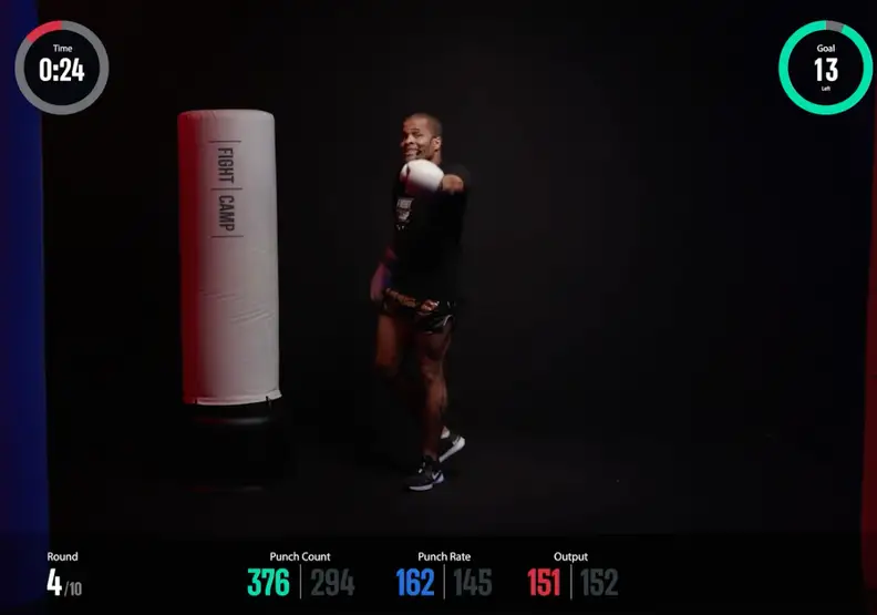 fight camp workout from app.
