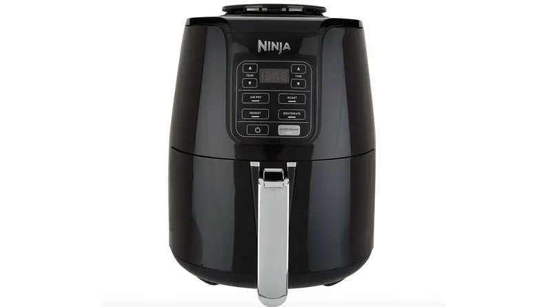 Ninja air fryer on white background