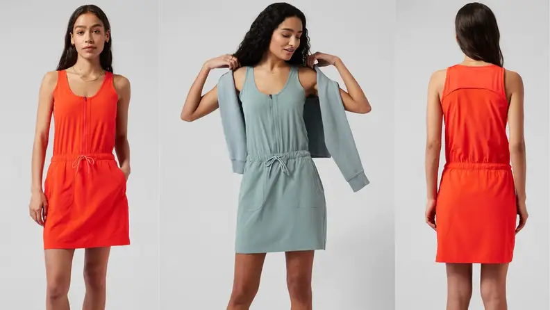 This dress is perfect for walking your dog on a spring afternoon.