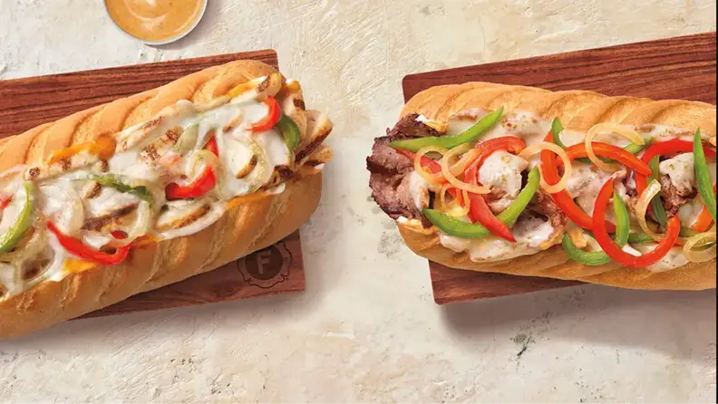 A sandwich cut in half