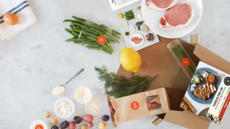 Amazon Meal Kit Box being opened