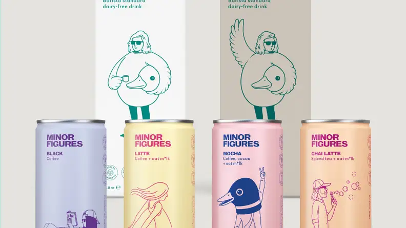 colorful bottles of canned coffee