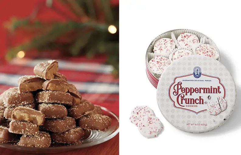Toffees and peppermint cookies