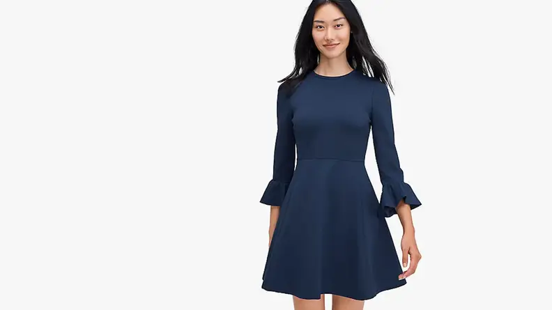 A model wears a Kate Spade garment.